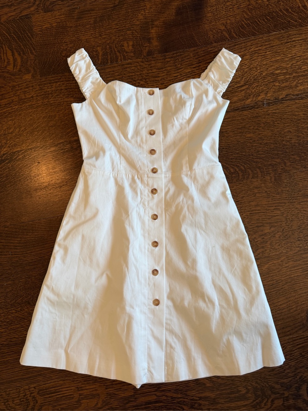 Favorite Daughter White Button-Front Sundress
